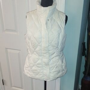 Eddie Bauer Goose Down Women's Ivory Quilted Vest EB650